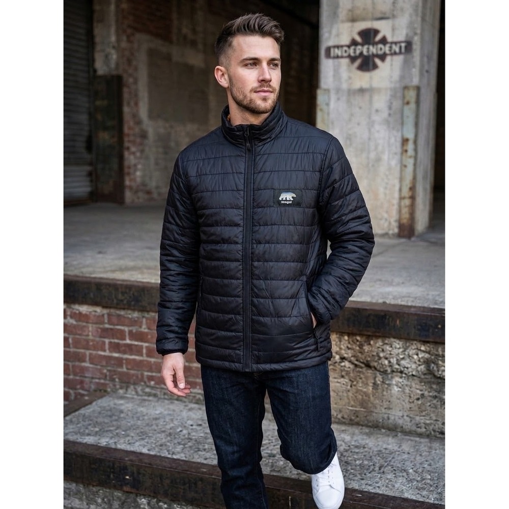 Independent Trading Company Black Puffer Jacket Unisex EXP100PFZC